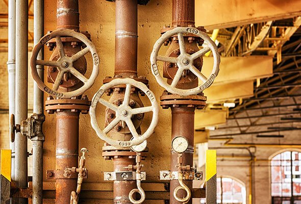 Industrial Valve With Pipe